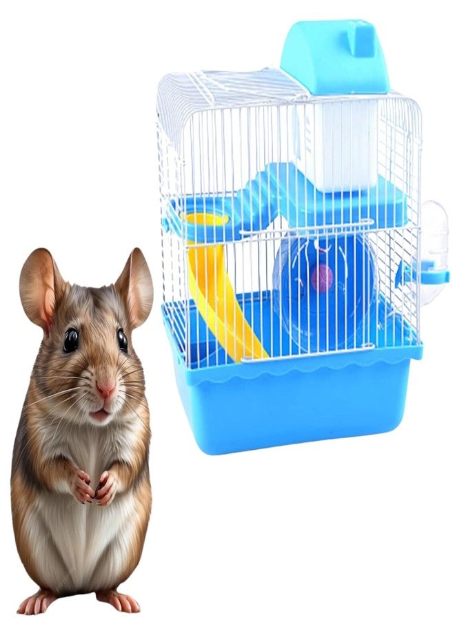 سايج سكوير قفص هامستر مربع من سيج - مسكن واسع ومتين للحيوانات الأليفة الصغيرة، مثالي للسفر، عجلة تمرين، سهل التنظيف، نظام قفل آمن، تهوية، ملحقات ممتعة، مناسب للجرذان والفئران (النوع 6) - Image 1